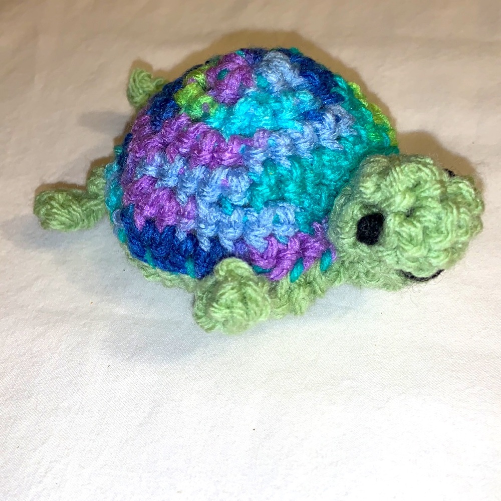 HAND CRAFTED Crochet Potent Organic Catnip Colorful Turtle Interactive Cat Toy - Picture 5 of 5